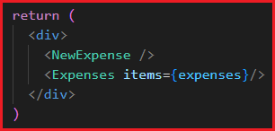Render NewExpense component in App.js File