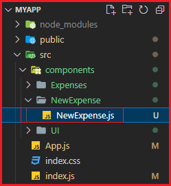 Adding New Expense Component to our React App