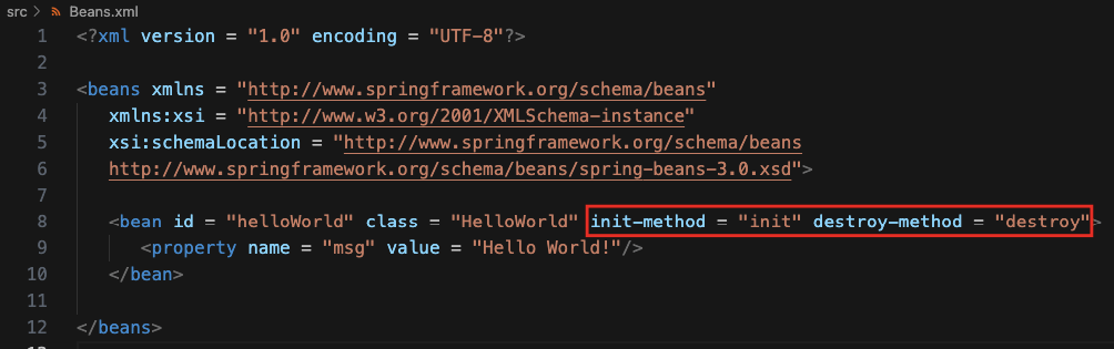 Modify Beans.xml