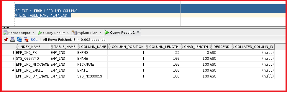 What is the difference between an index and a unique index in Oracle?