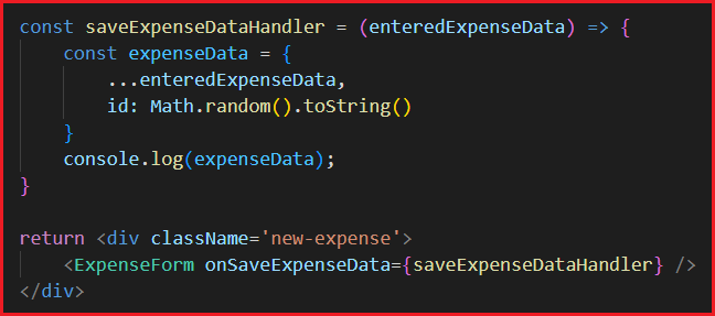 Add a function in NewExpense Component