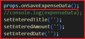 Extract values in ExpenseForm Component