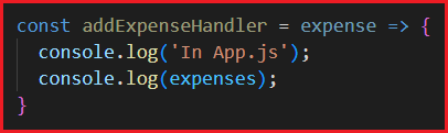 Define a Function in App.js Component