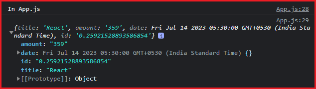Define a Function in App.js Component