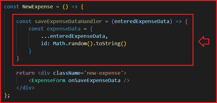 Add a function in NewExpense Component