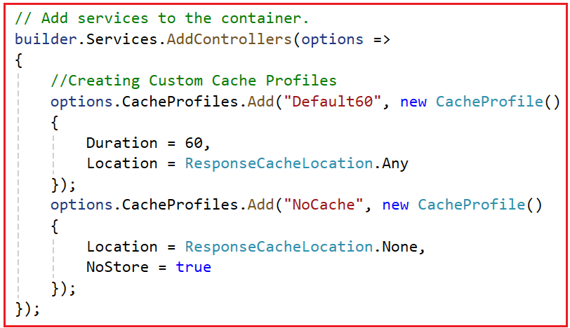 Example to Understand Custom Cache Profile with Response Caching
