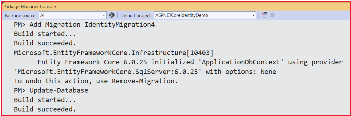 Generate the Migration and Update the Database