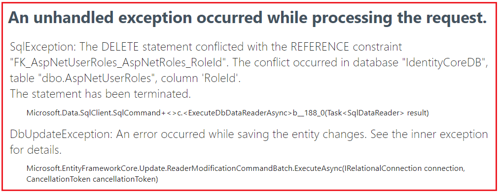 How to Enforce ON DELETE NO ACTION in ASP.NET Core Identity tables with Examples