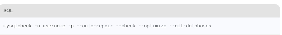 Diagnose with MySQL Tools