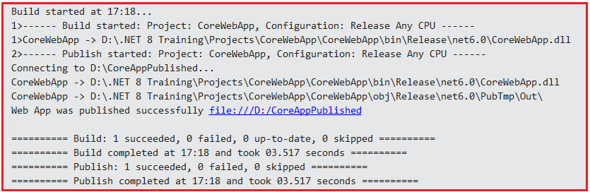 Publish Your ASP.NET Core Application