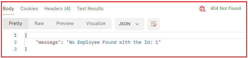 Returning 404 with Custom Error Message