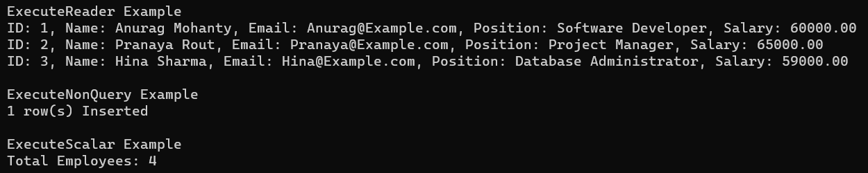 How Do We Implement Asynchronous Database Operations using ADO.NET Core SqlCommand?