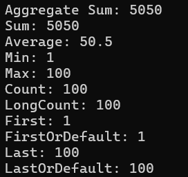 Aggregation Operations in PLINQ Queries