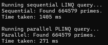 Finding Prime Numbers in Parallel using PLINQ