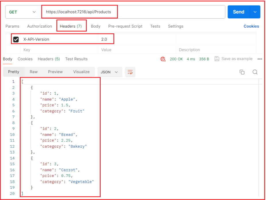 Web API Versioning using Custom Header in ASP.NET Core Web API