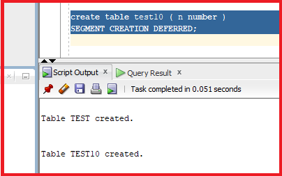 Deferred Segment Creation in Oracle with Examples