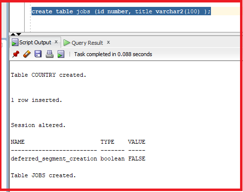 Deferred Segment Creation in Oracle with Examples