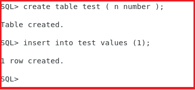 Create a table and do uncommitted transactions
