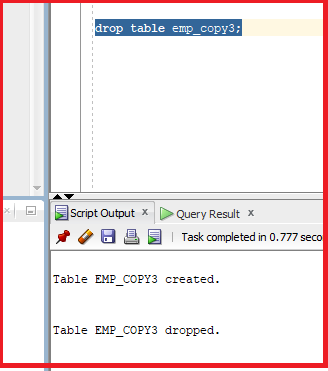 Drop the table