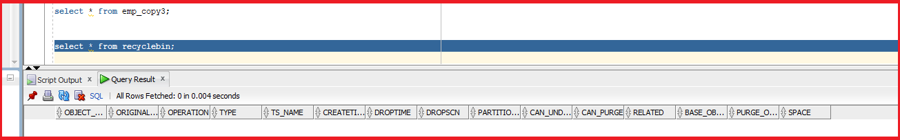 Flashback Query and Flashback Table in Oracle