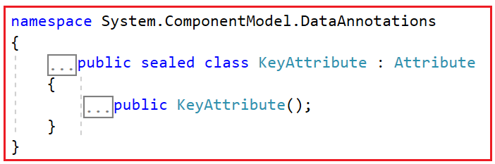 Key Attribute in Entity Framework Core