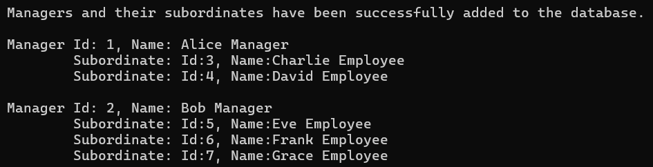 Self-Referencing Relationships in Entity Framework Core