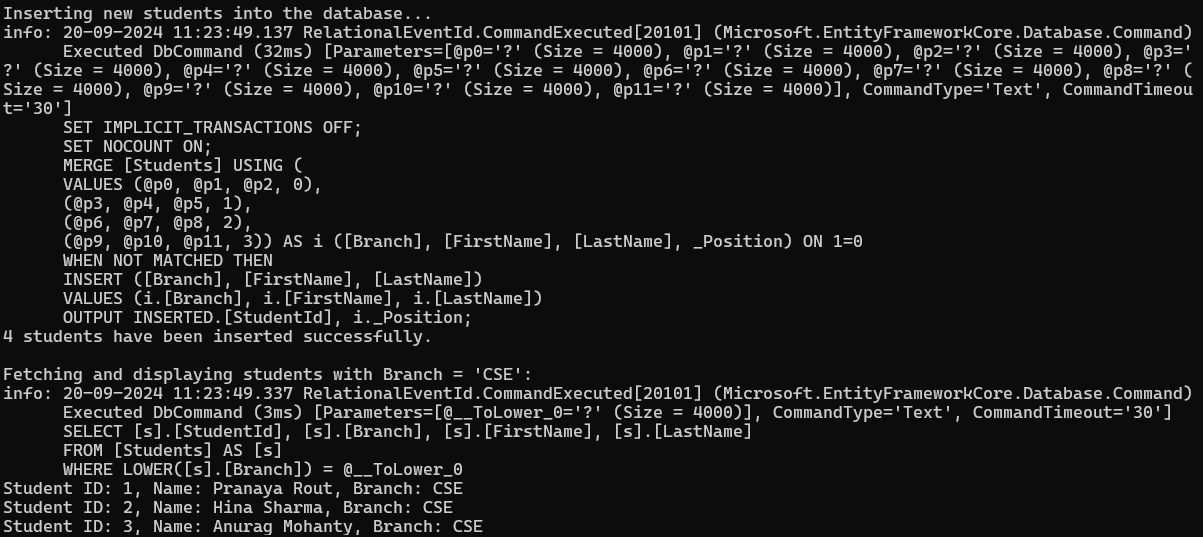 Bulk Insert in Entity Framework Core