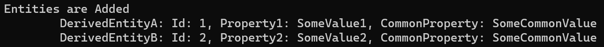 Table Per Type Inheritance in EF Core