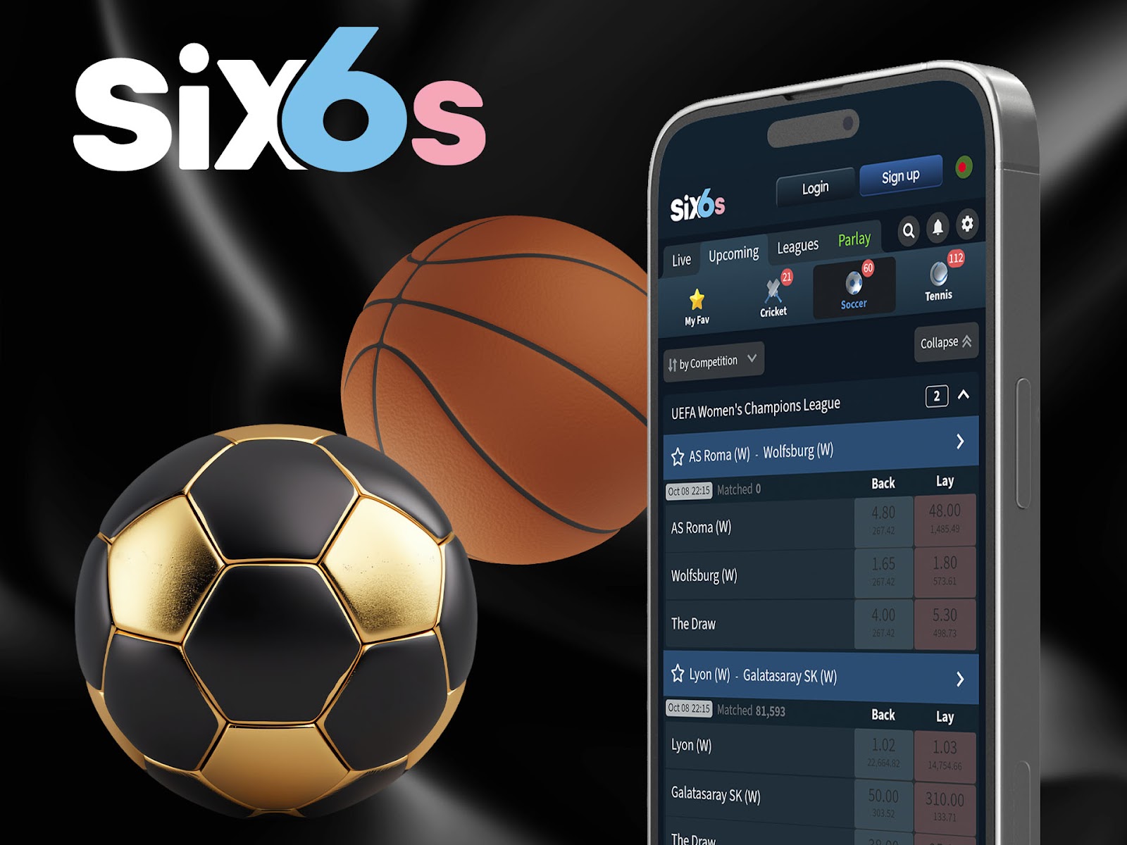 Available Sports Betting at the Six6s App