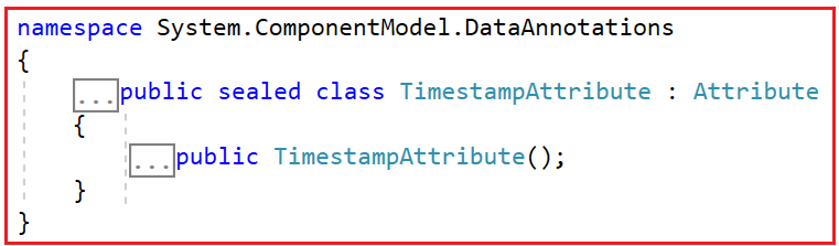 Definition of Timestamp Attribute in EF Core