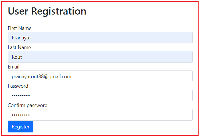 Account Confirmation Flow in Web Application