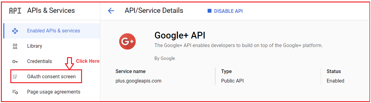 Configure OAuth Consent Screen