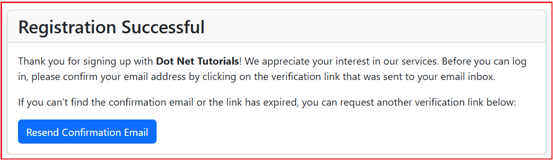 Account Confirmation Flow in Web Application