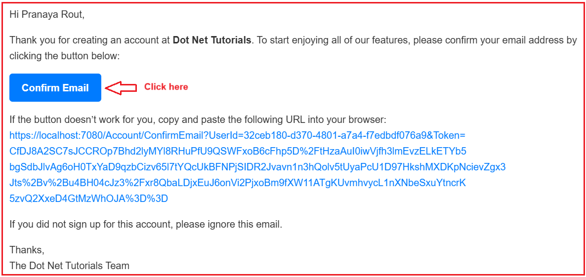 Example to Understand Why Email Confirmation is Important in ASP.NET Core