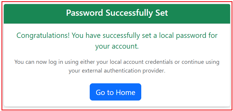 How Do We Add a Password to the Local Account Linked to the External Login?