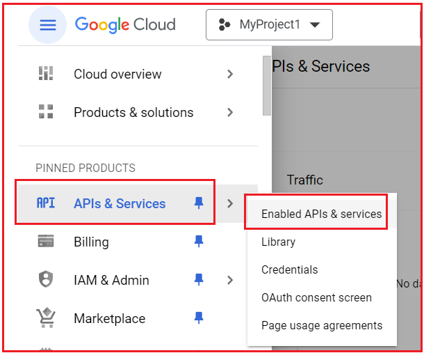 Enable Google APIs and Services You Need