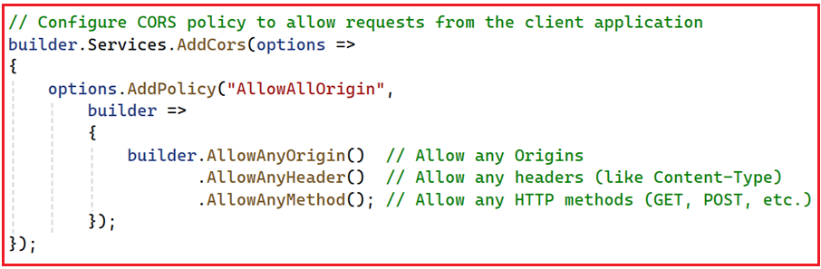 How Can We Overcome the CORS Issue in Our Application?