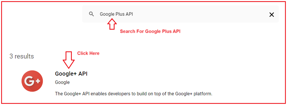 Enable Google+ API for External Authentication