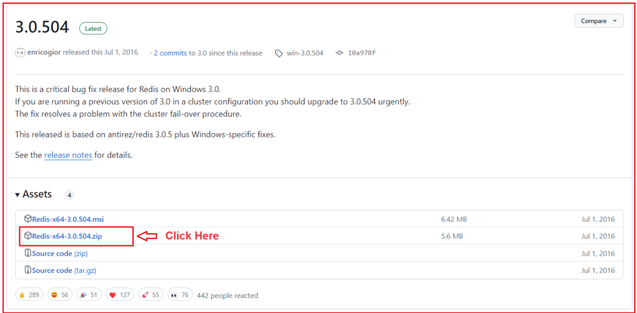 Download the Windows-compatible version of Redis