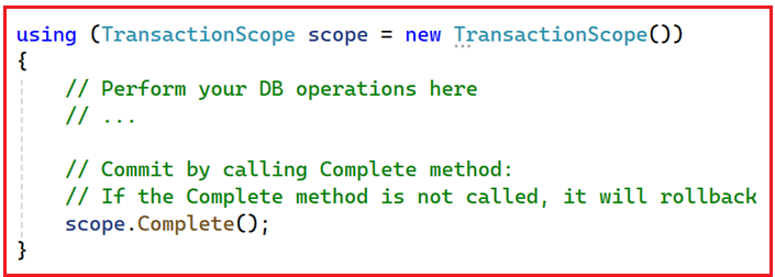 How Do We Implement Implicit Transactions in ADO.NET Core?