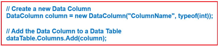 ADO.NET Core DataTable