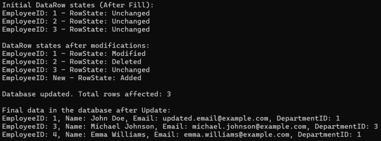 ADO.NET Core DataTable with SQL Server - Dot Net Tutorials
