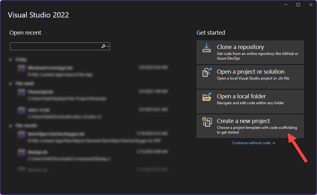 How to change .Net Framework version for a new project