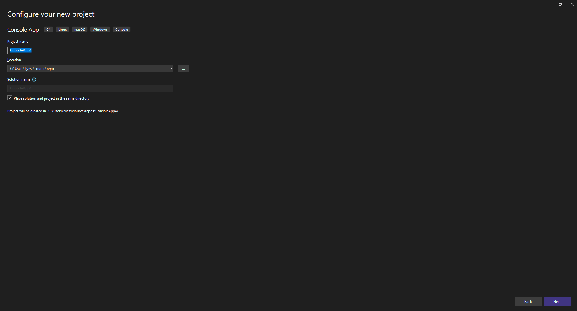 Naming your application