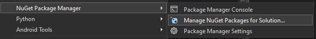 Tools dropdown