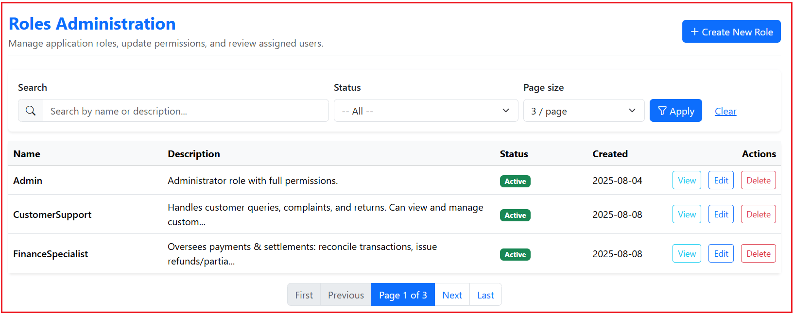 Roles Management Example using ASP.NET Core MVC and Identity
