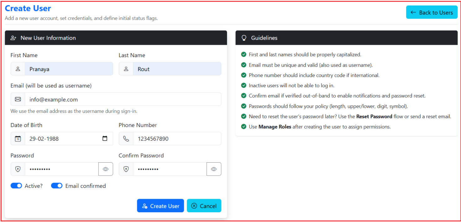 User Management using ASP.NET Core MVC and Identity