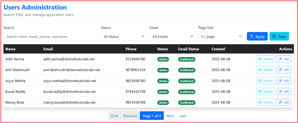 Role Based Authorization in ASP.NET Core Identity - Dot Net Tutorials