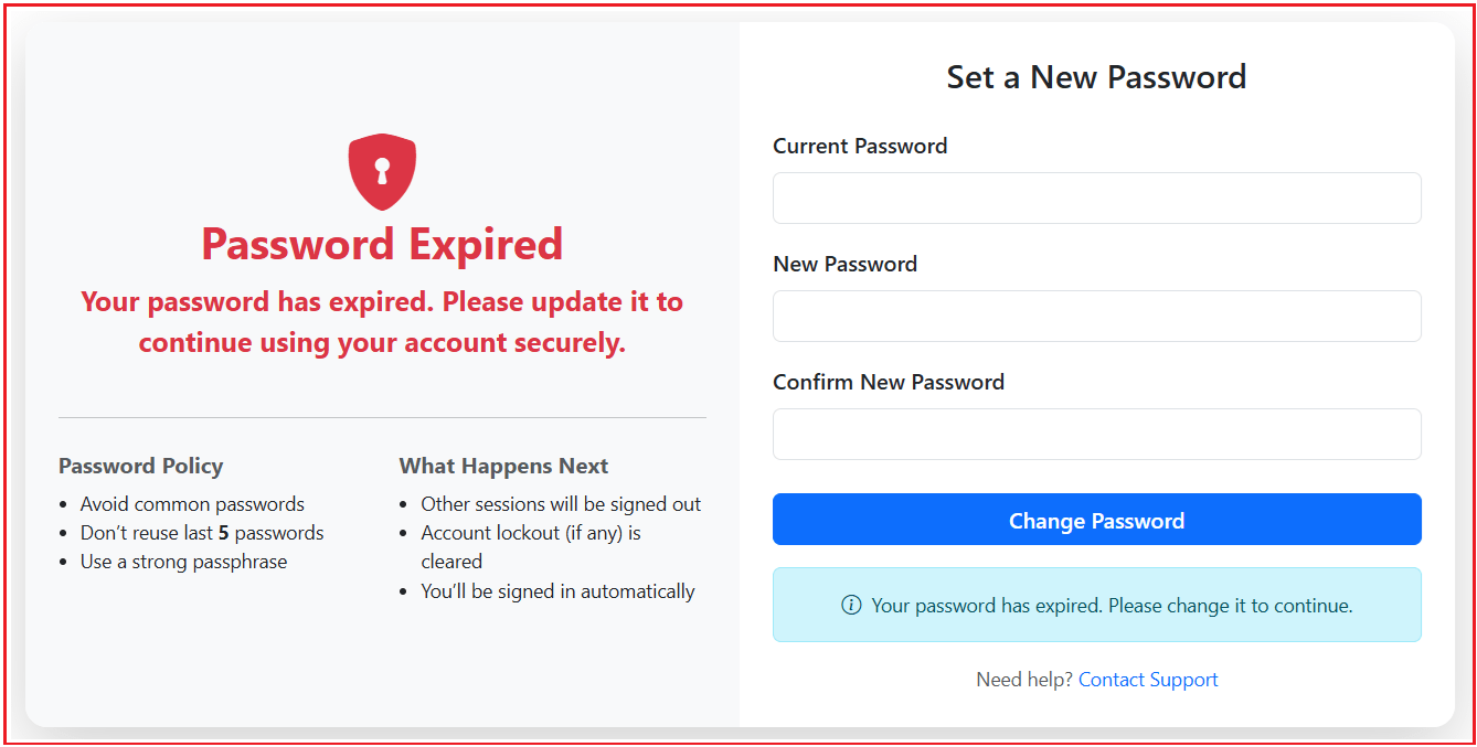 Password Change Policy in ASP.NET Core Identity