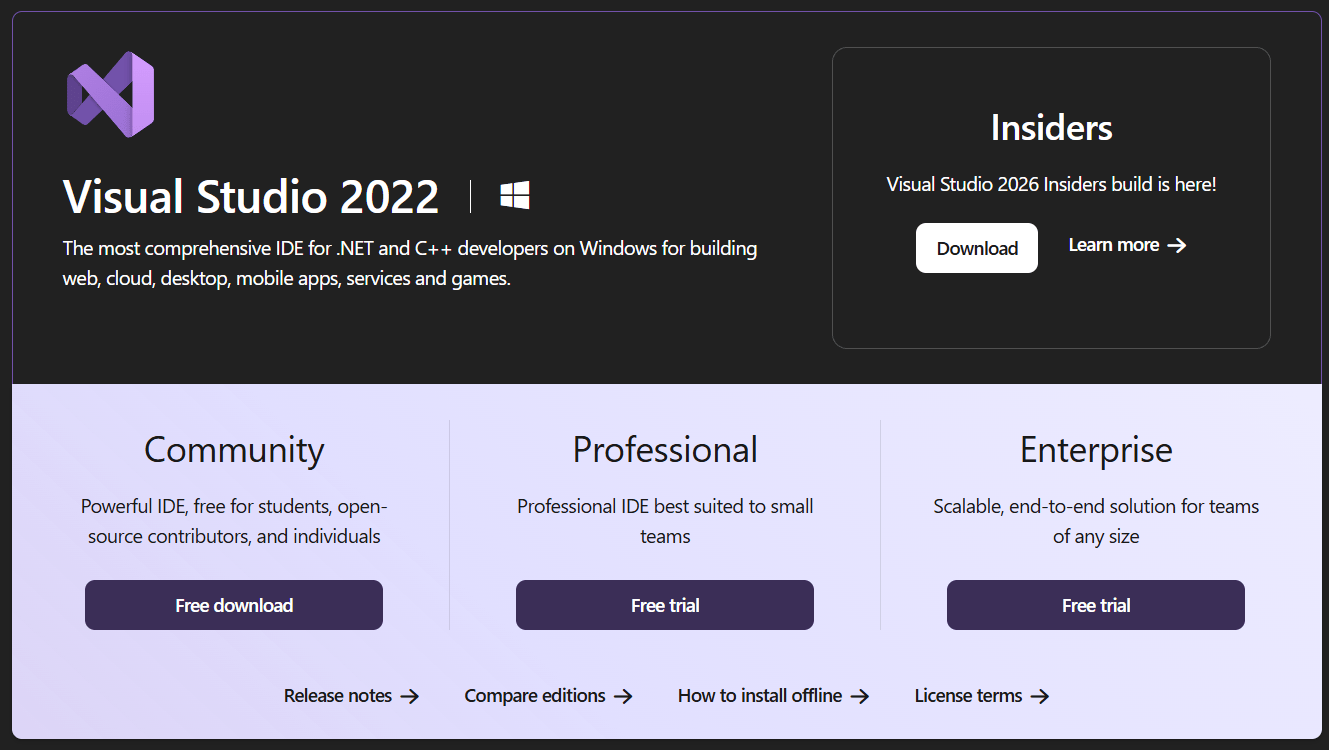 Download and Install Visual Studio 2022